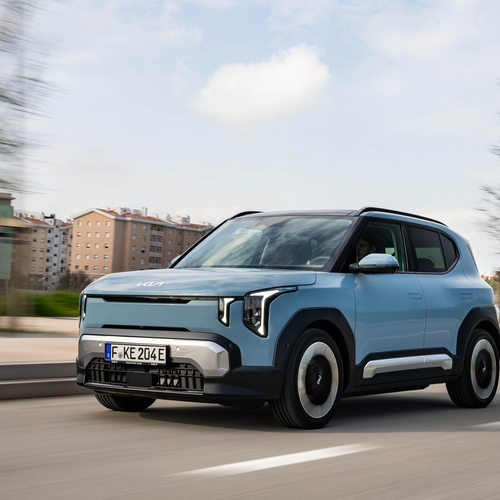 2027 Kia EV2 Frost Blue Front View