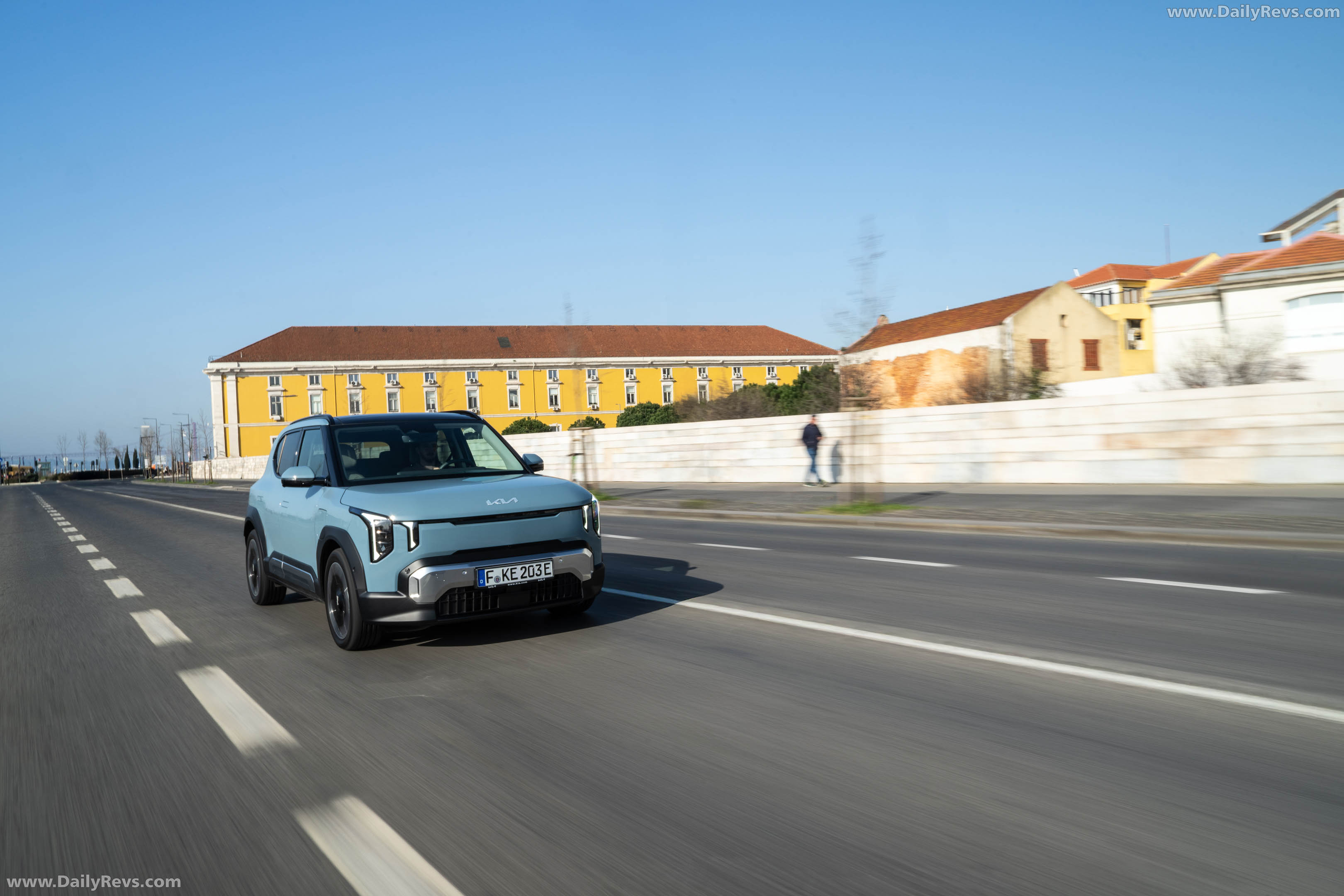 2027 Kia EV2 Frost Blue Front View