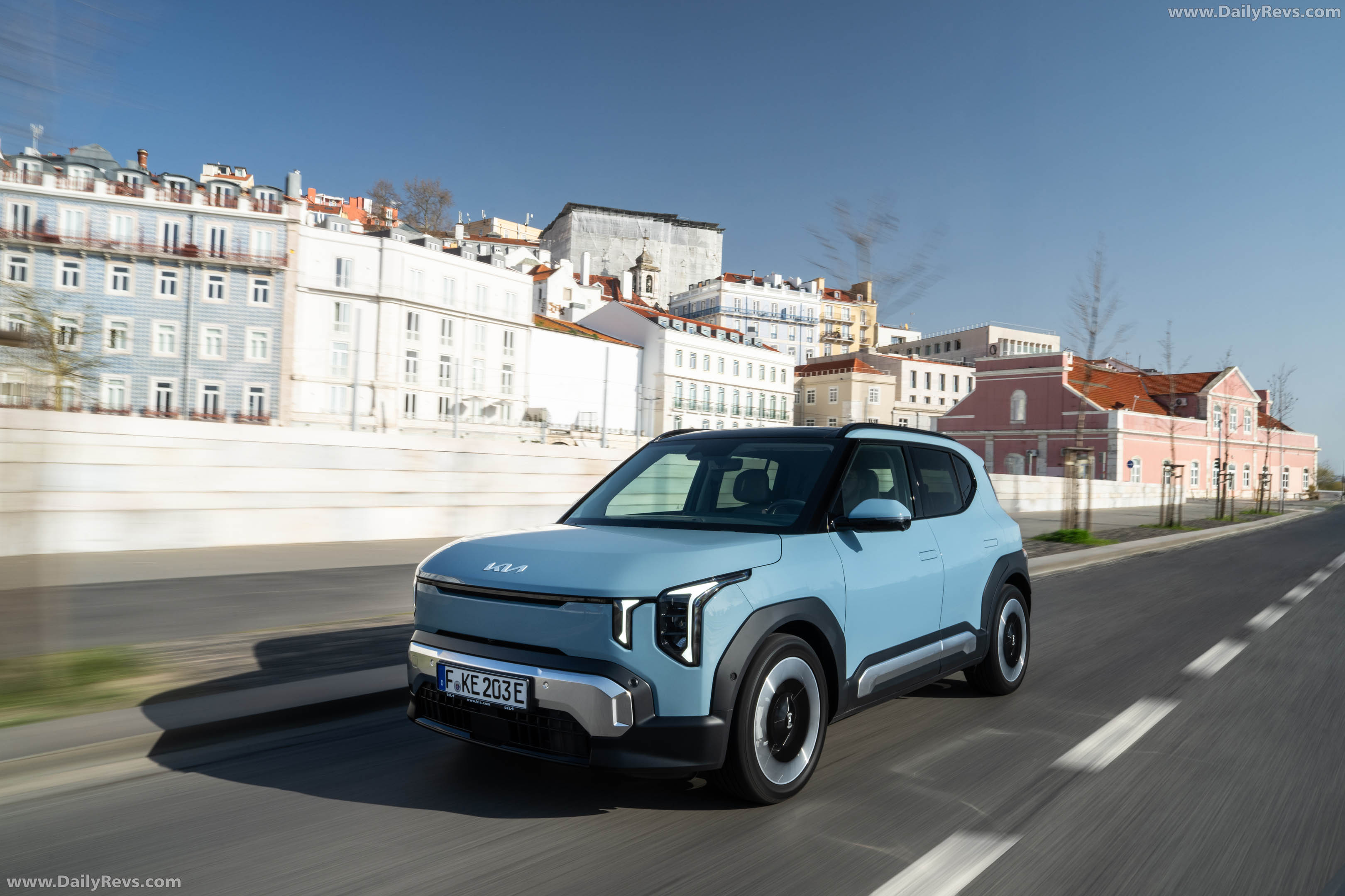 2027 Kia EV2 Frost Blue Front View