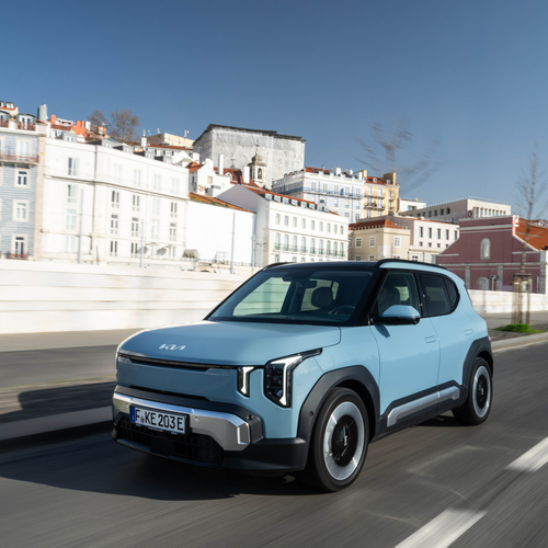 2027 Kia EV2 Frost Blue Front View