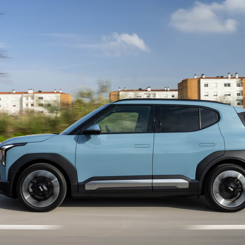 2027 Kia EV2 Frost Blue Side View