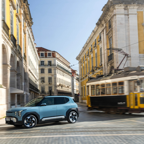 2027 Kia EV2 Frost Blue Side View