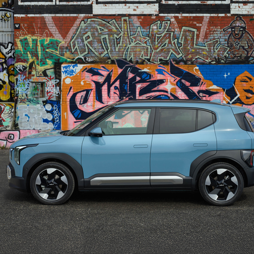 2027 Kia EV2 Frost Blue Side View