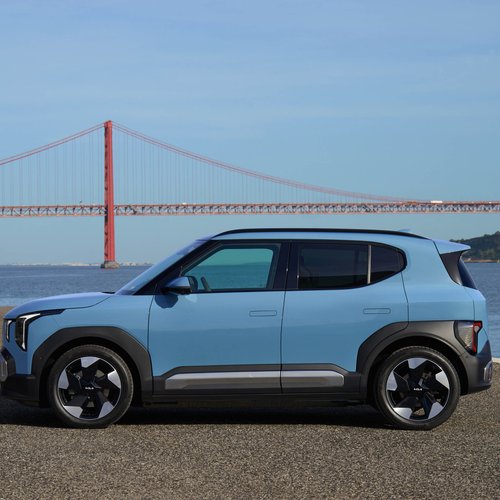 2027 Kia EV2 Frost Blue Side View