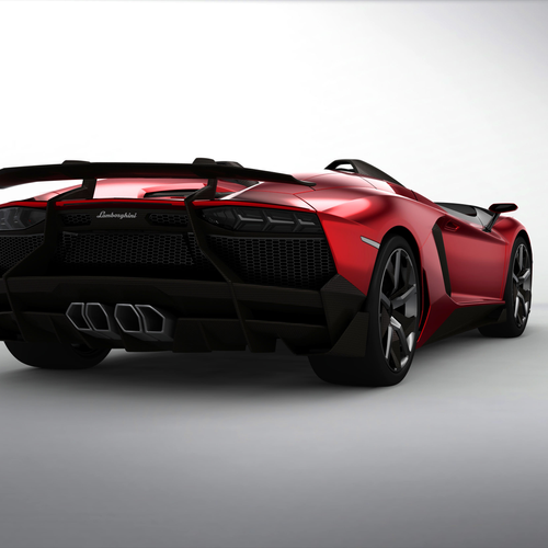 2012 Lamborghini Aventador J Concept Rear View