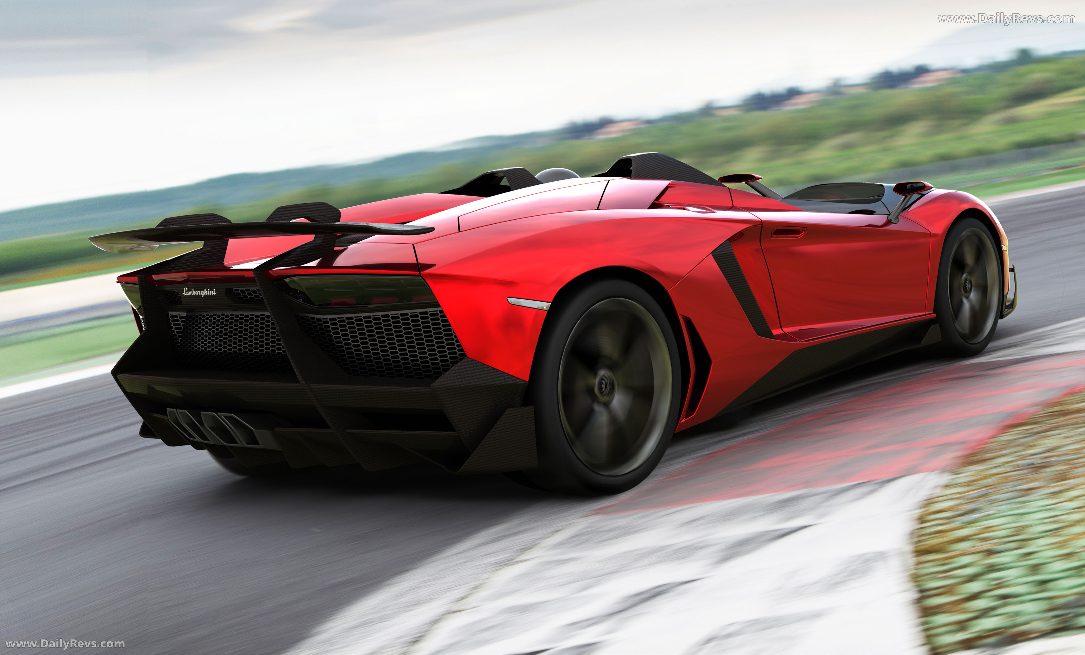 2012 Lamborghini Aventador J Concept Rear View