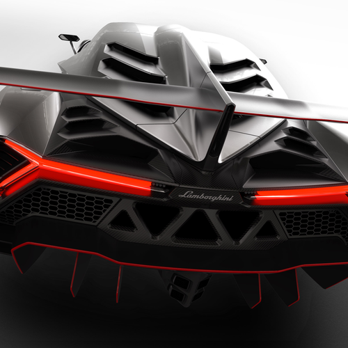 2013 Lamborghini Veneno Rear View