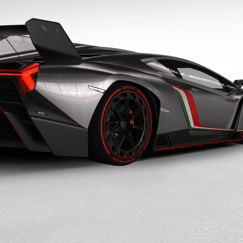 2013 Lamborghini Veneno Rear View
