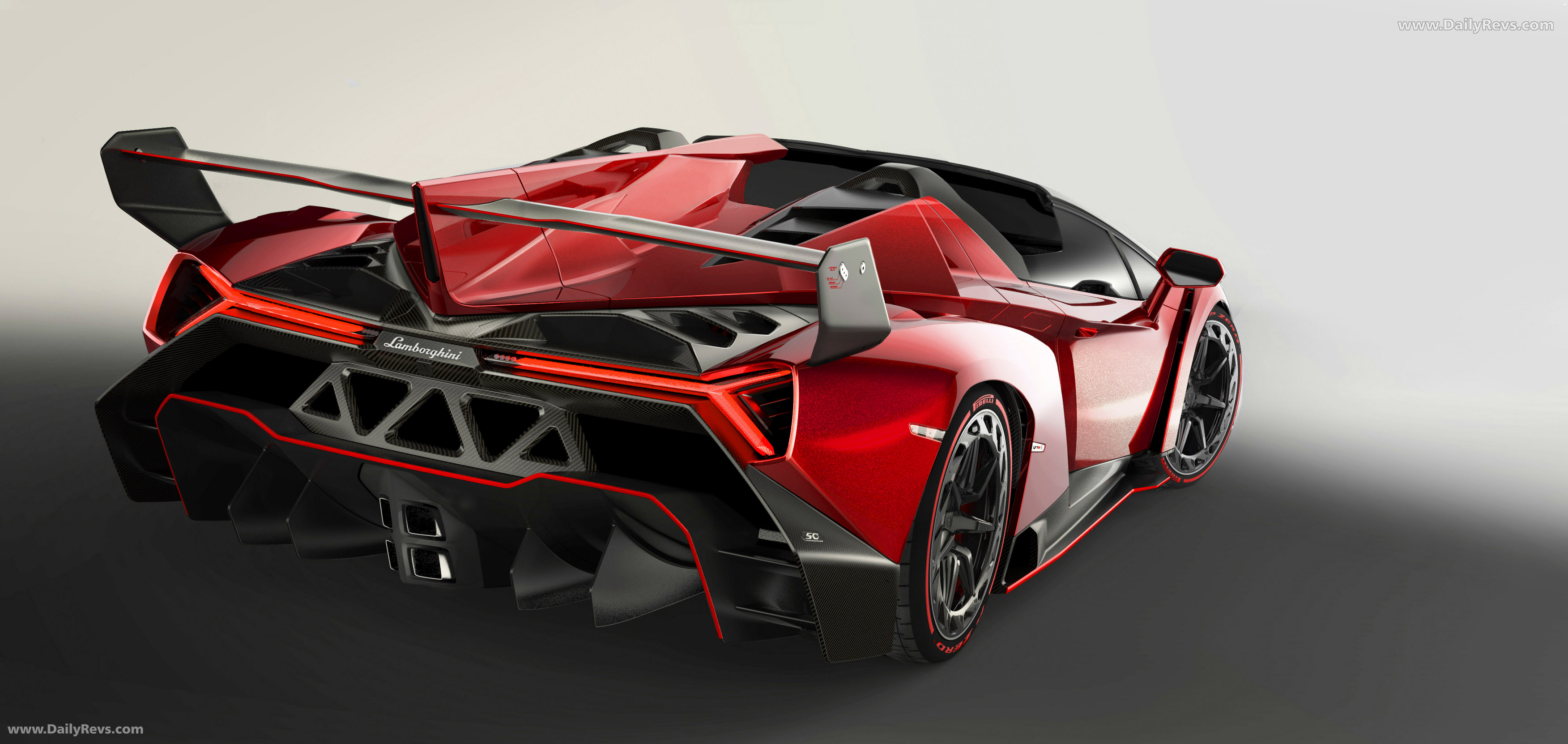 2014 Lamborghini Veneno Roadster Rear View