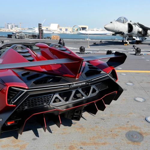 2014 Lamborghini Veneno Roadster Rear View