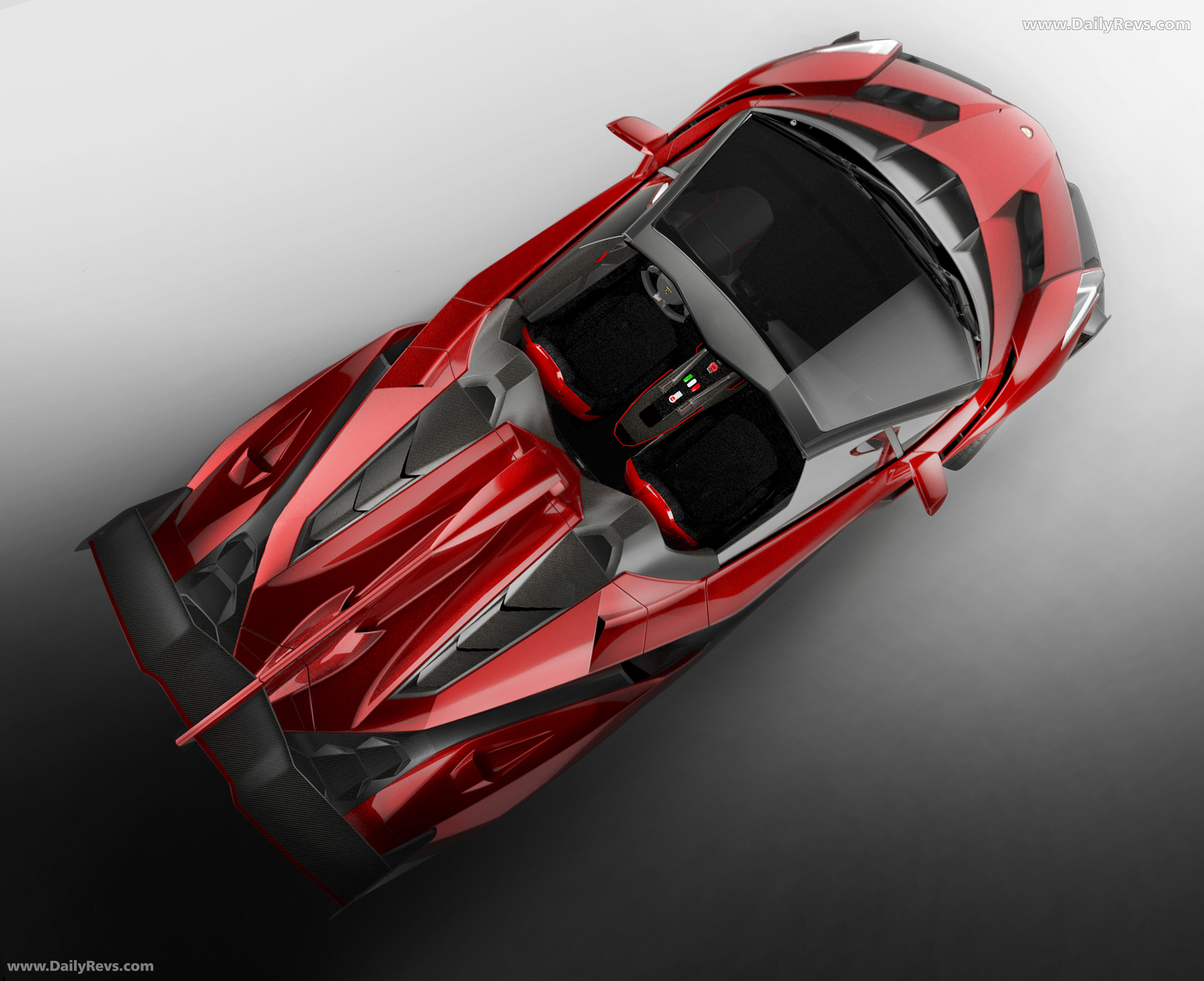 2014 Lamborghini Veneno Roadster Top View