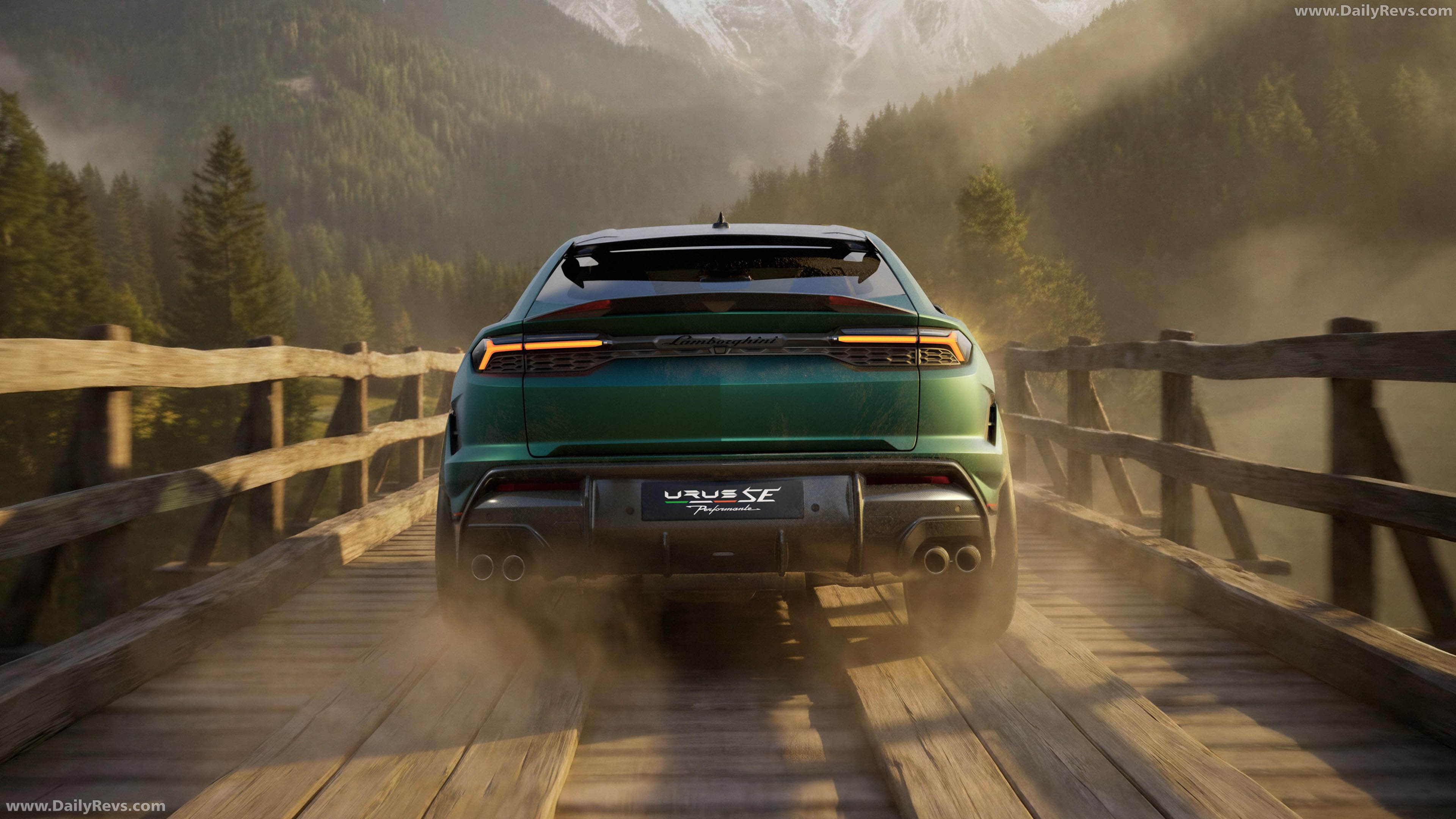 2027 Lamborghini Urus SE Performante Verde Hydra Rear View