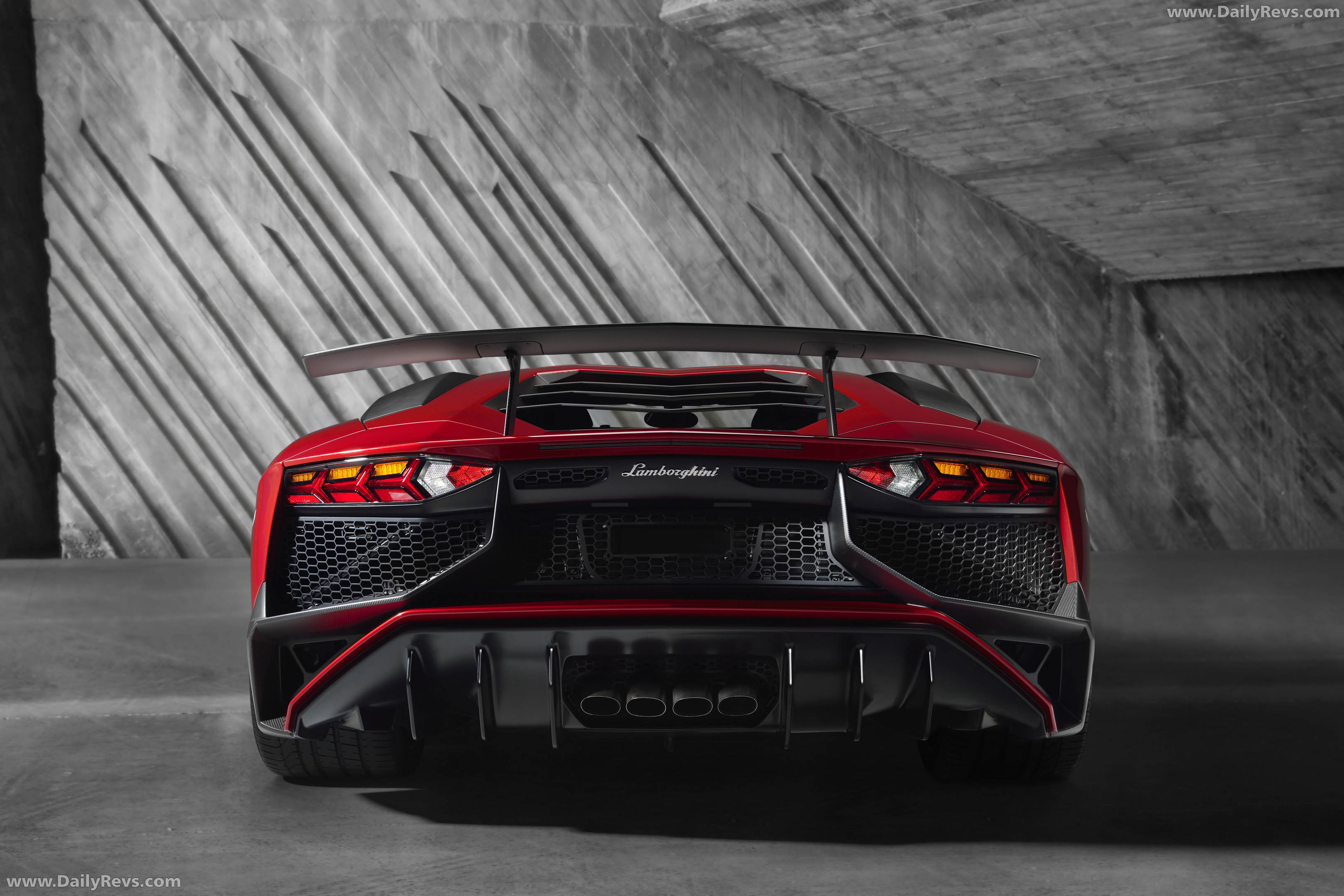 2016 Lamborghini Aventador LP750-4 SV Rear View