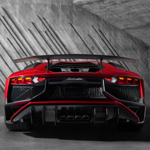 2016 Lamborghini Aventador LP750-4 SV Rear View