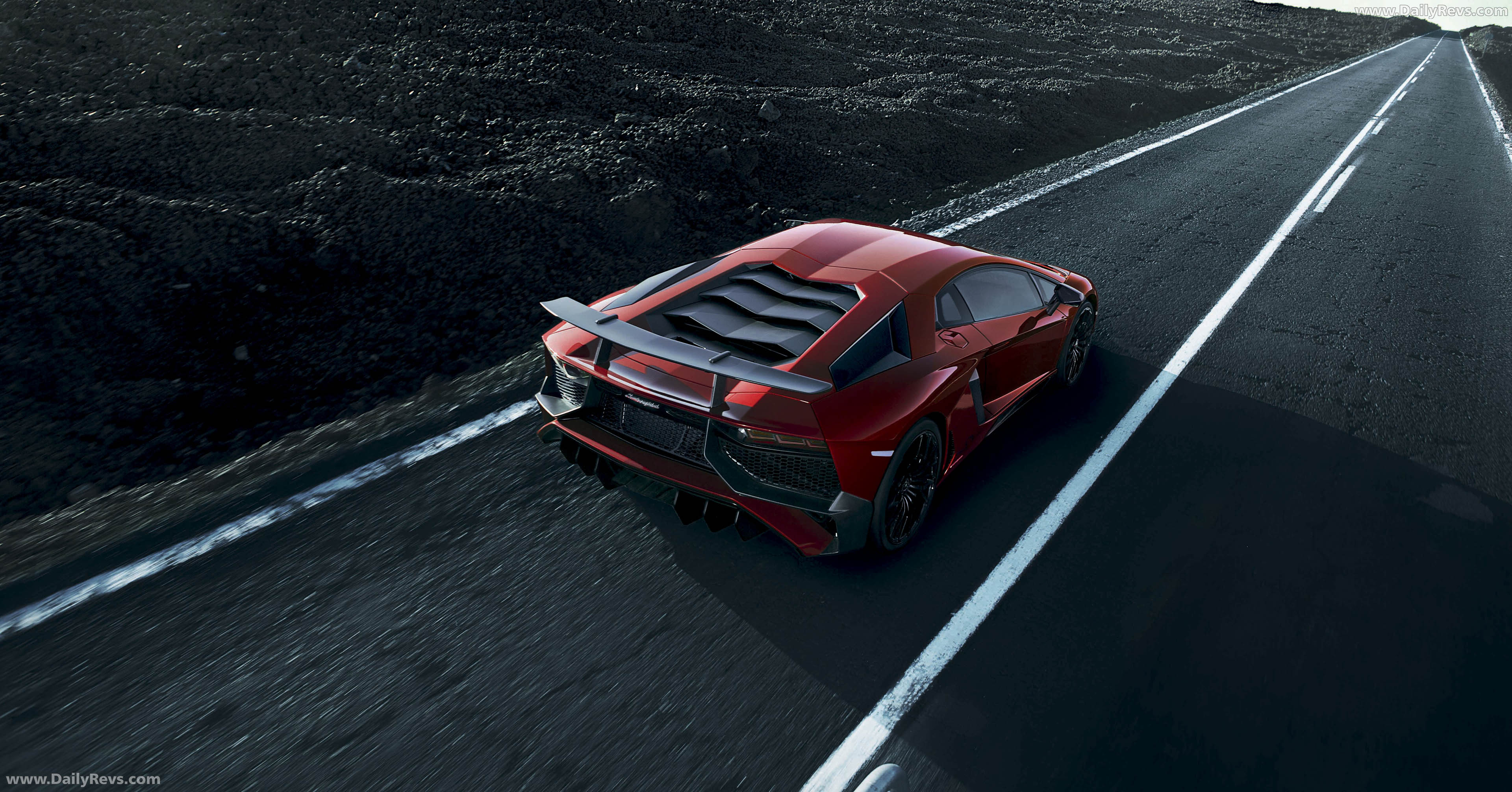 2016 Lamborghini Aventador LP750-4 SV Rear View