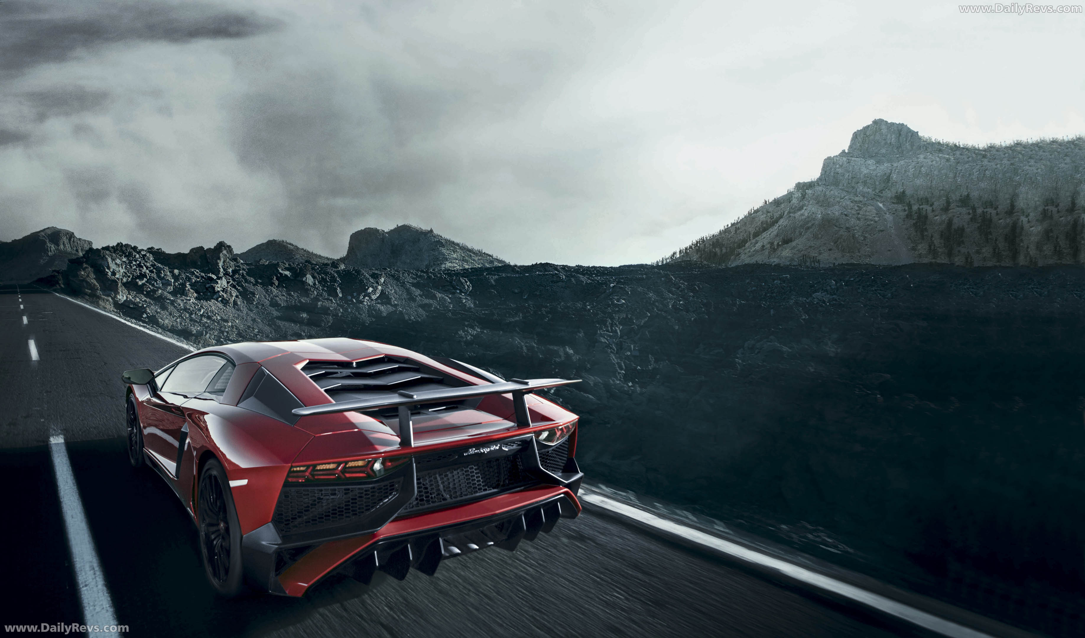 2016 Lamborghini Aventador LP750-4 SV Rear View