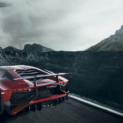2016 Lamborghini Aventador LP750-4 SV Rear View