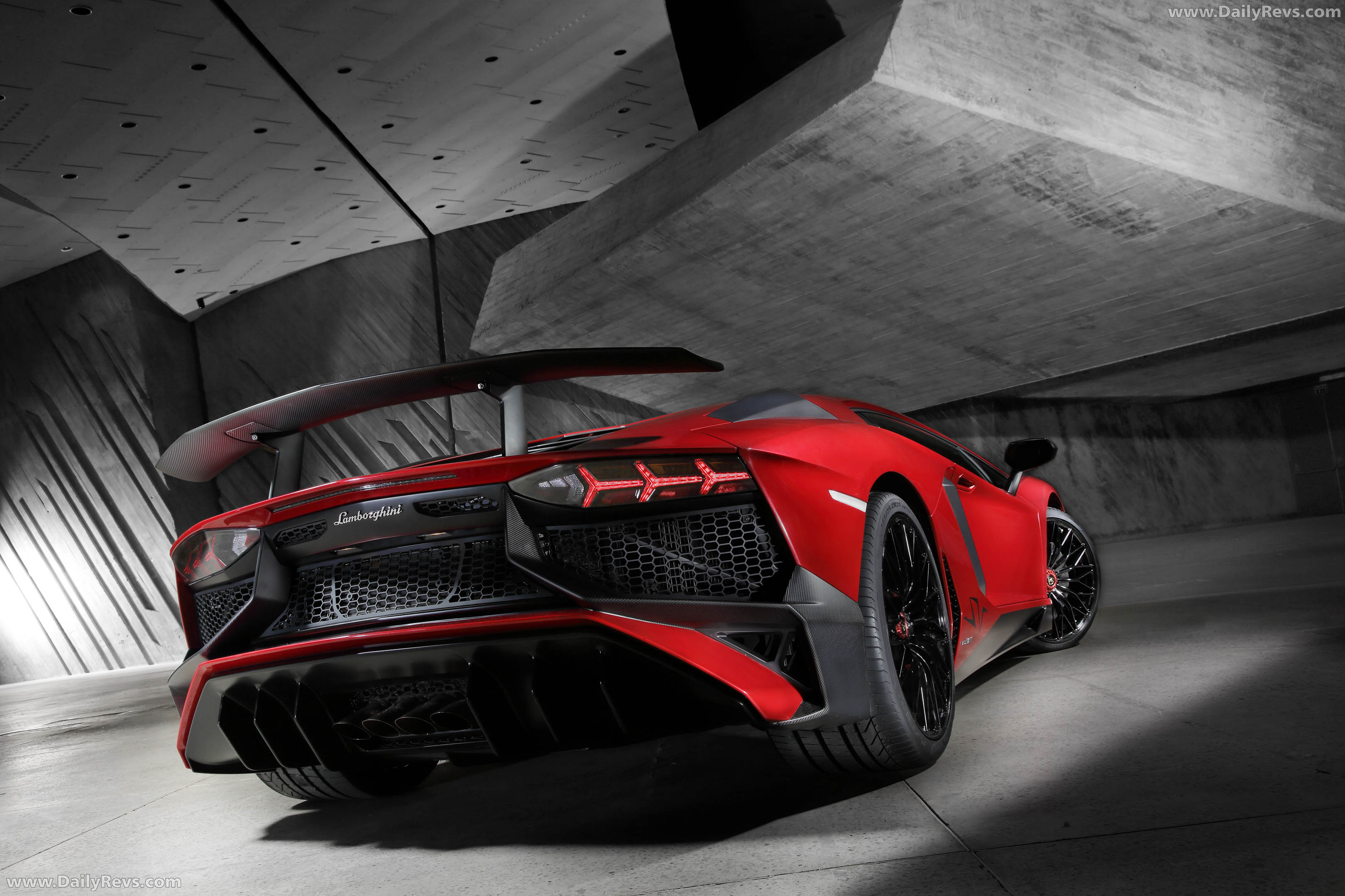 2016 Lamborghini Aventador LP750-4 SV Rear View