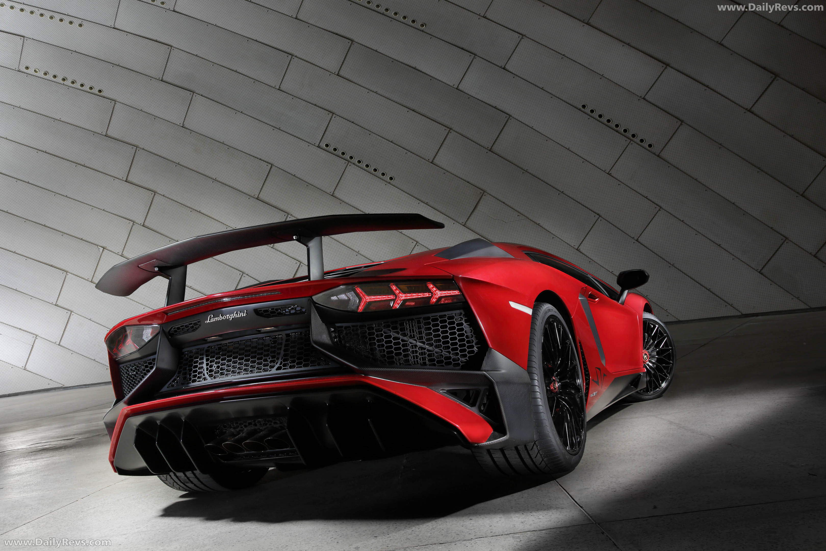 2016 Lamborghini Aventador LP750-4 SV Rear View