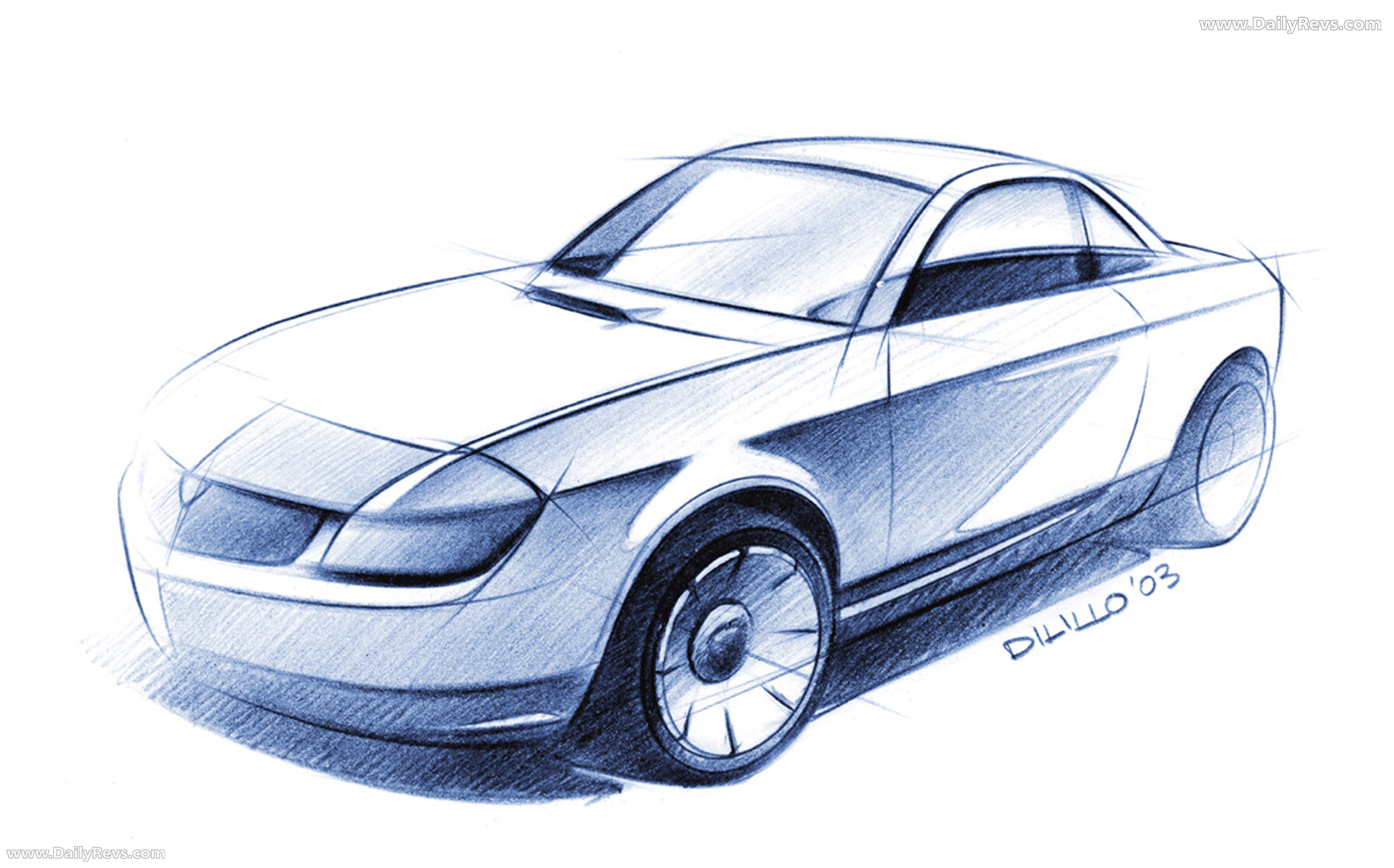 2003 Lancia Fulvia Coupe Concept Sketches