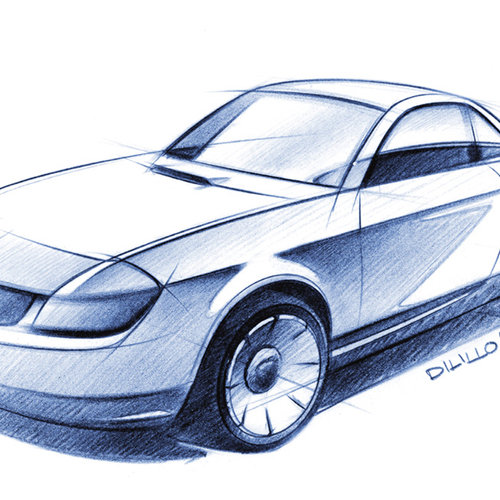 2003 Lancia Fulvia Coupe Concept Sketches