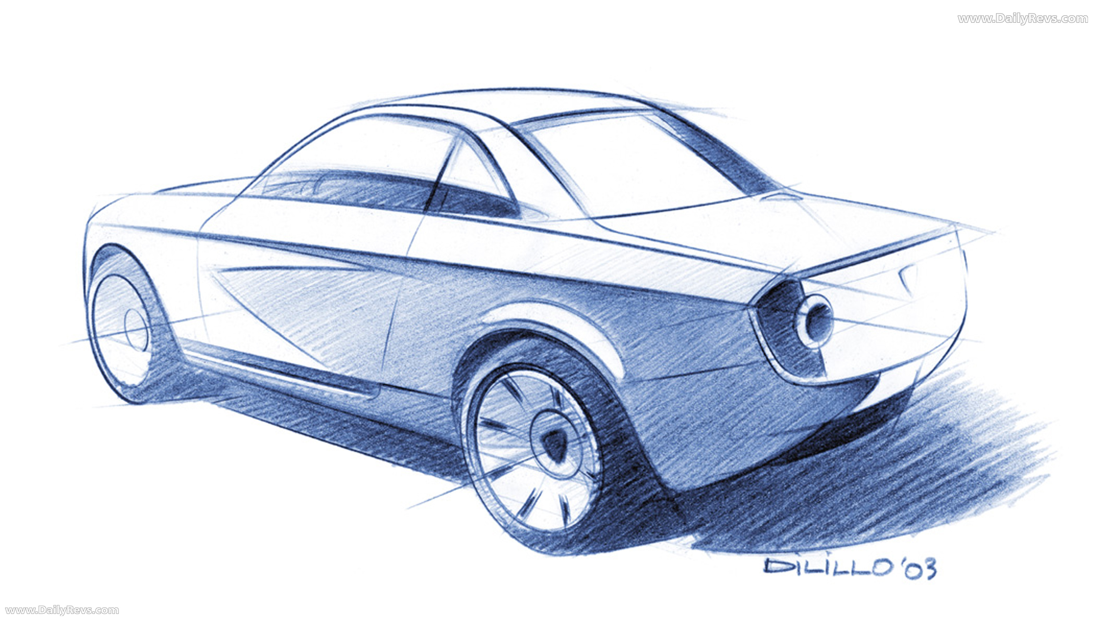 2003 Lancia Fulvia Coupe Concept Sketches