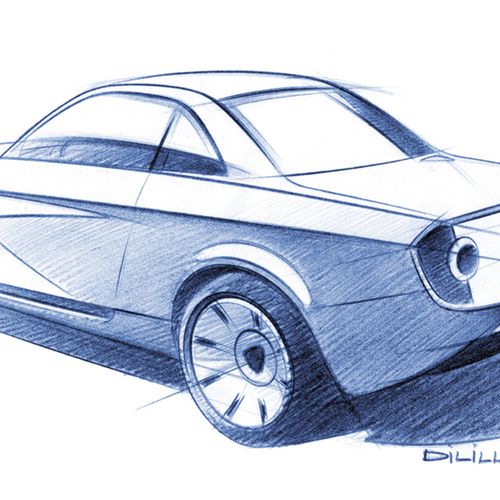 2003 Lancia Fulvia Coupe Concept Sketches
