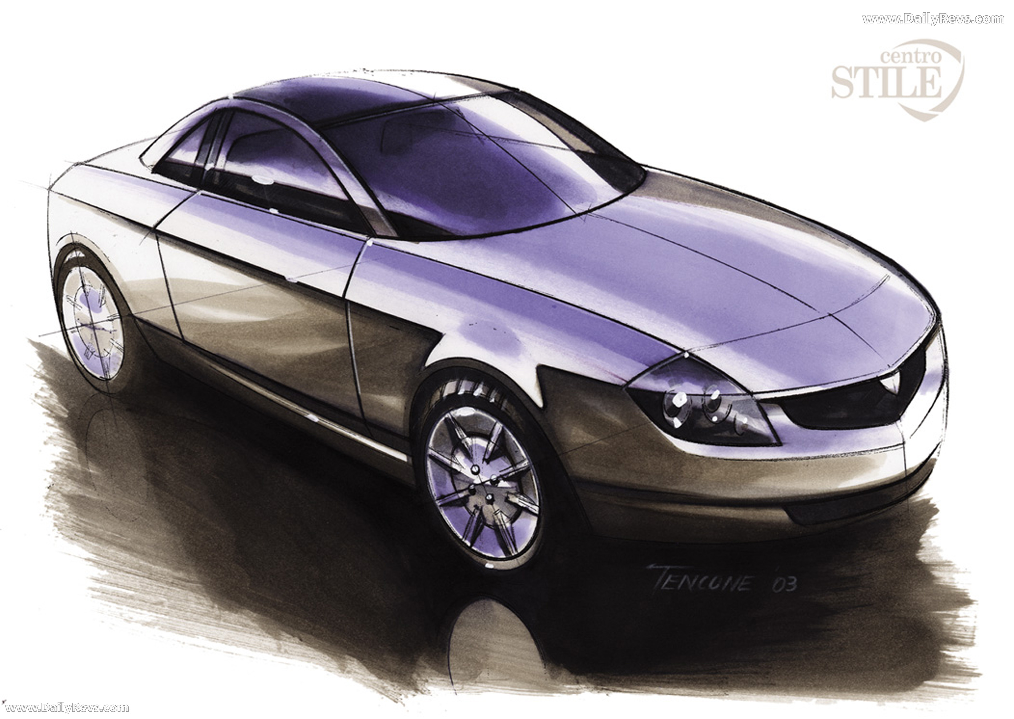 2003 Lancia Fulvia Coupe Concept Sketches
