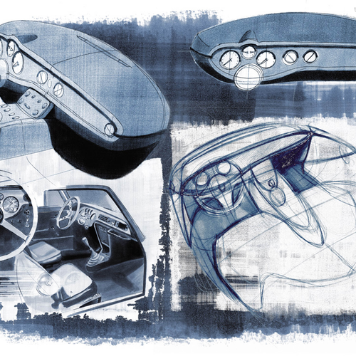 2003 Lancia Fulvia Coupe Concept Sketches