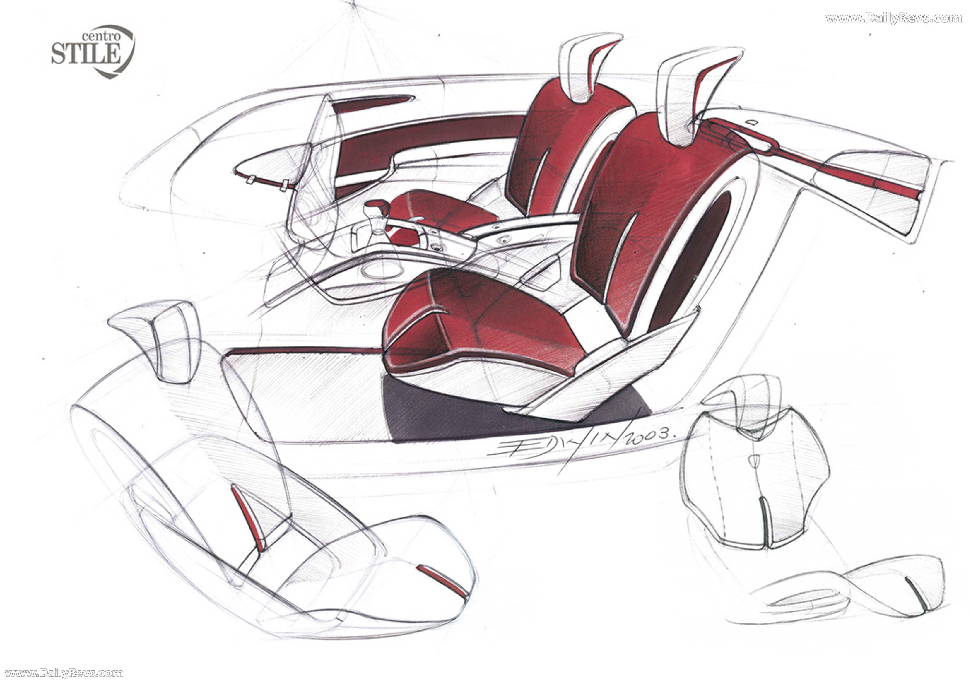2003 Lancia Fulvia Coupe Concept Sketches