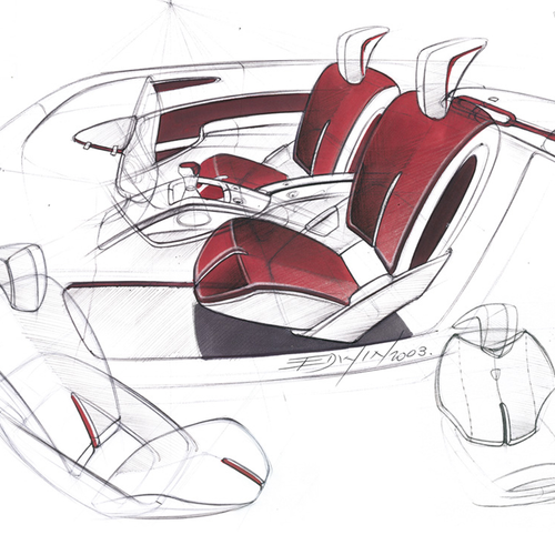 2003 Lancia Fulvia Coupe Concept Sketches
