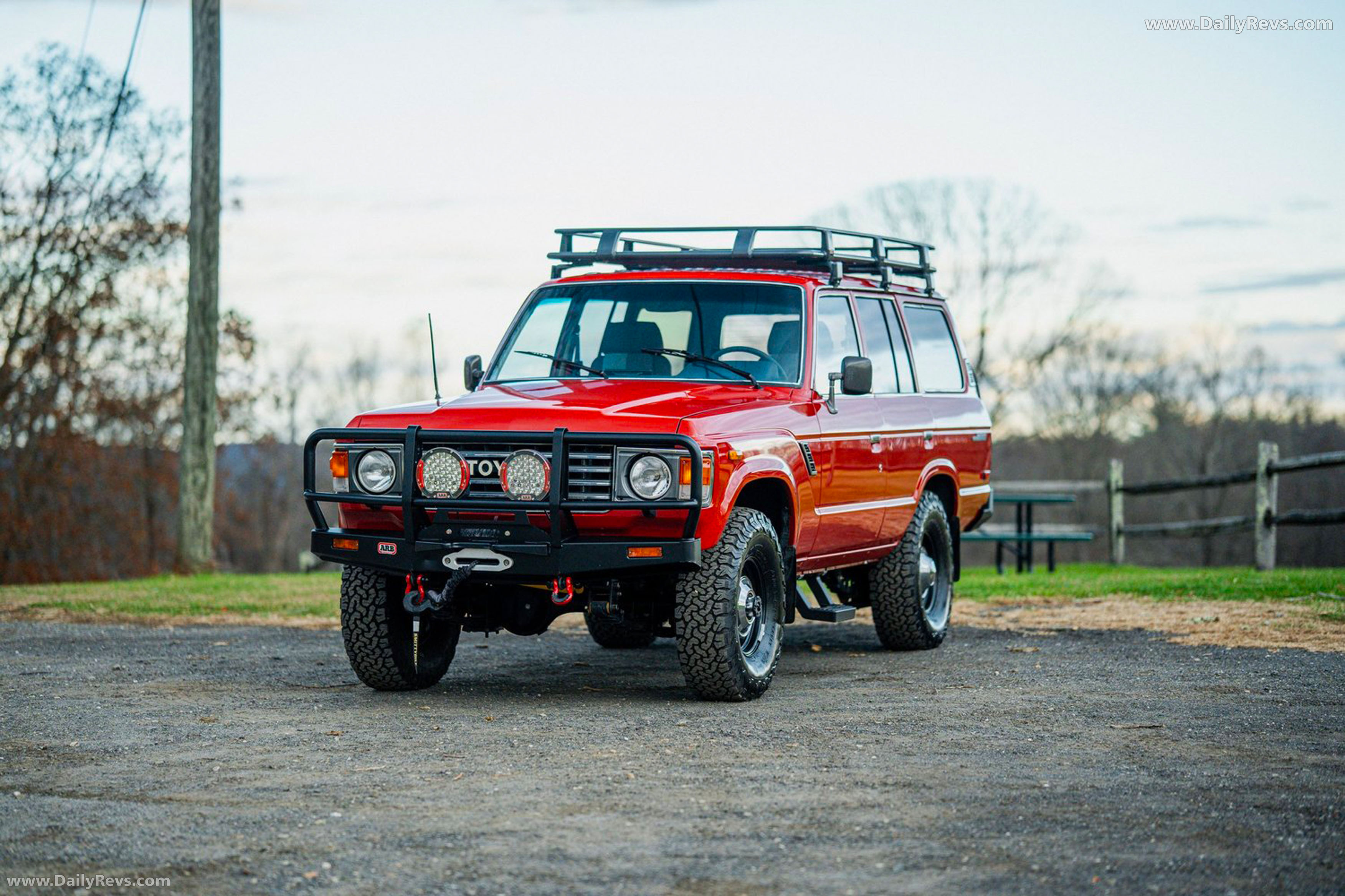 1985 Legacy Overland Toyota Land Cruiser FJ60 Front View