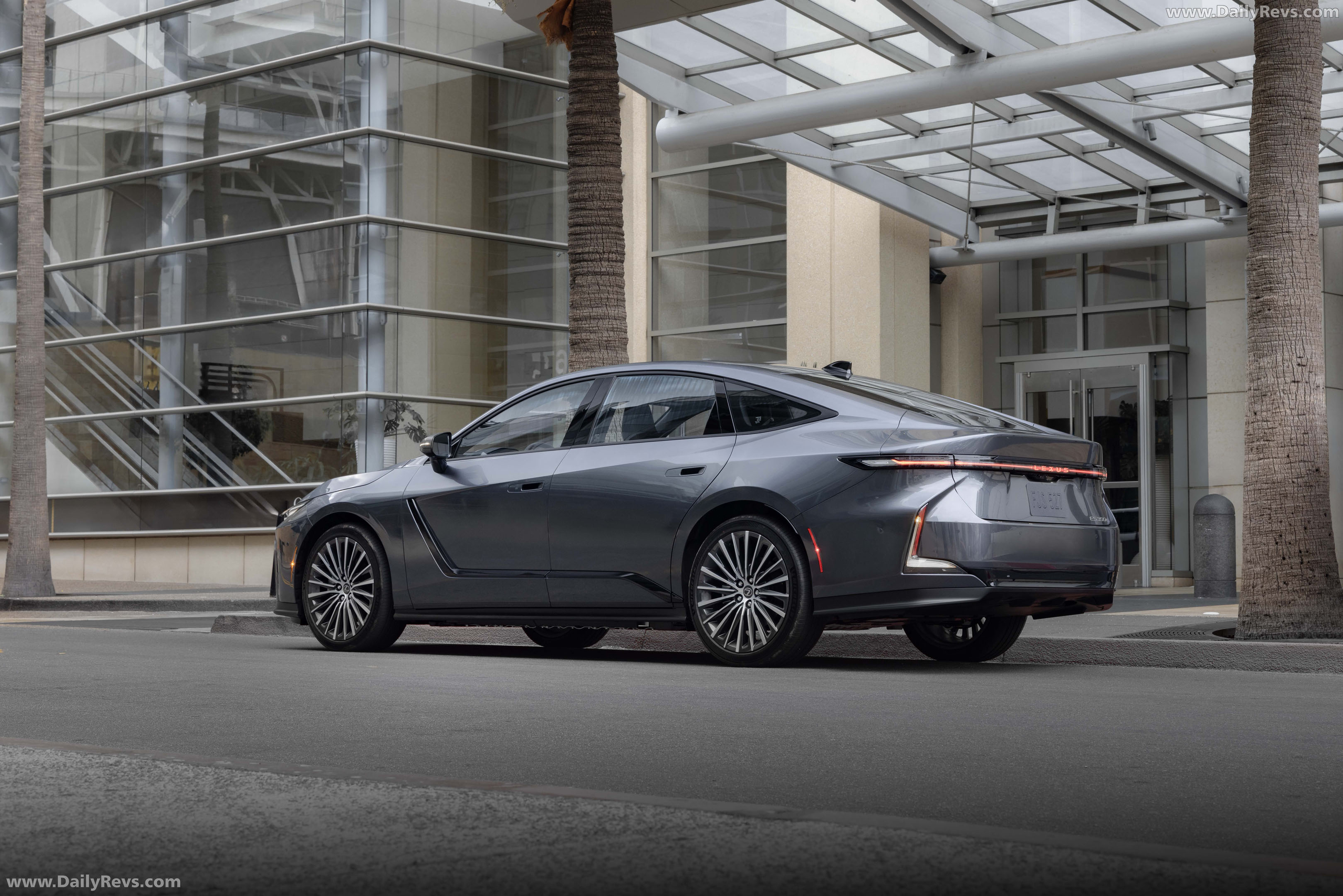 2026 Lexus ES 350e Luxury Executive Sonic Grey Rear View