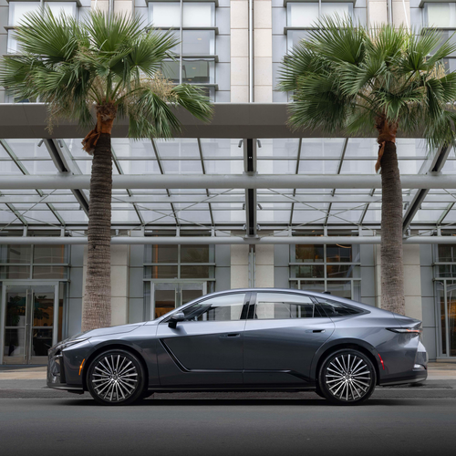 2026 Lexus ES 350e Luxury Executive Sonic Grey Side View