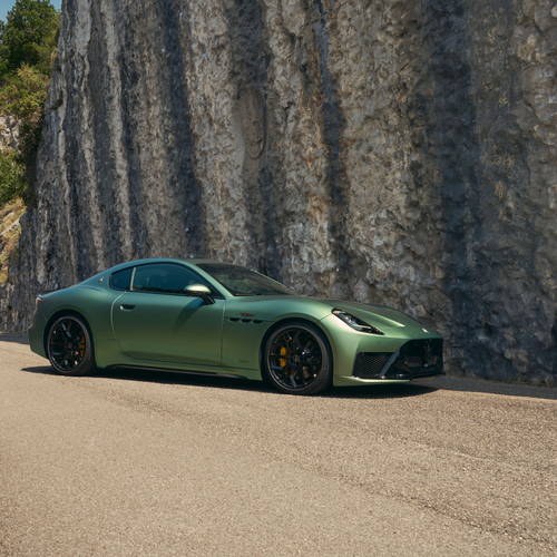 2027 Maserati GranTurismo Trofeo Green Jupiter Side View