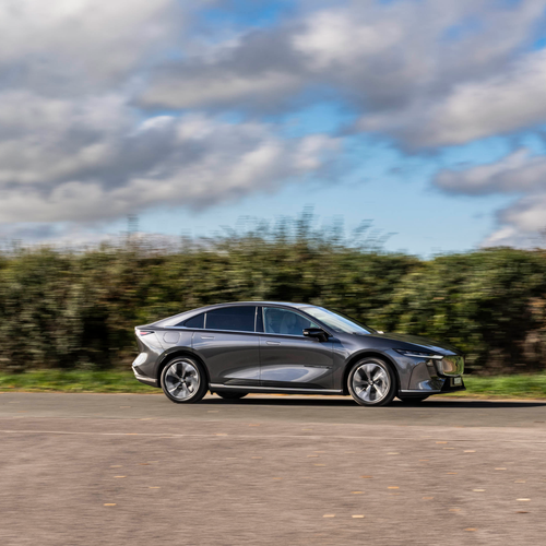 2025 Mazda 6e Takumi Machine Grey Side View
