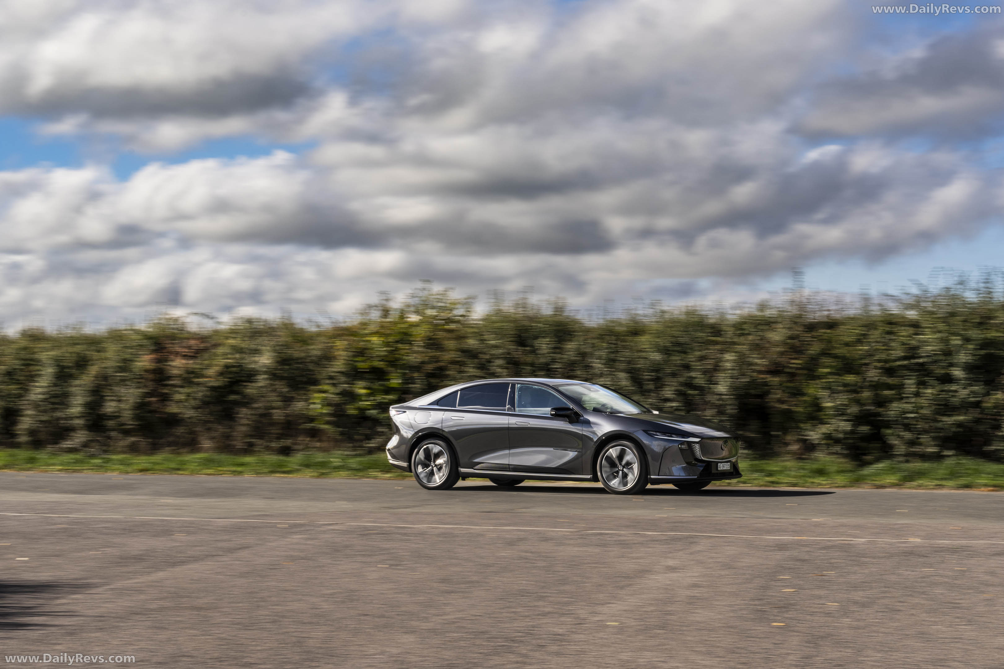 2025 Mazda 6e Takumi Machine Grey Side View