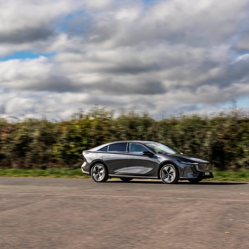 2025 Mazda 6e Takumi Machine Grey Side View