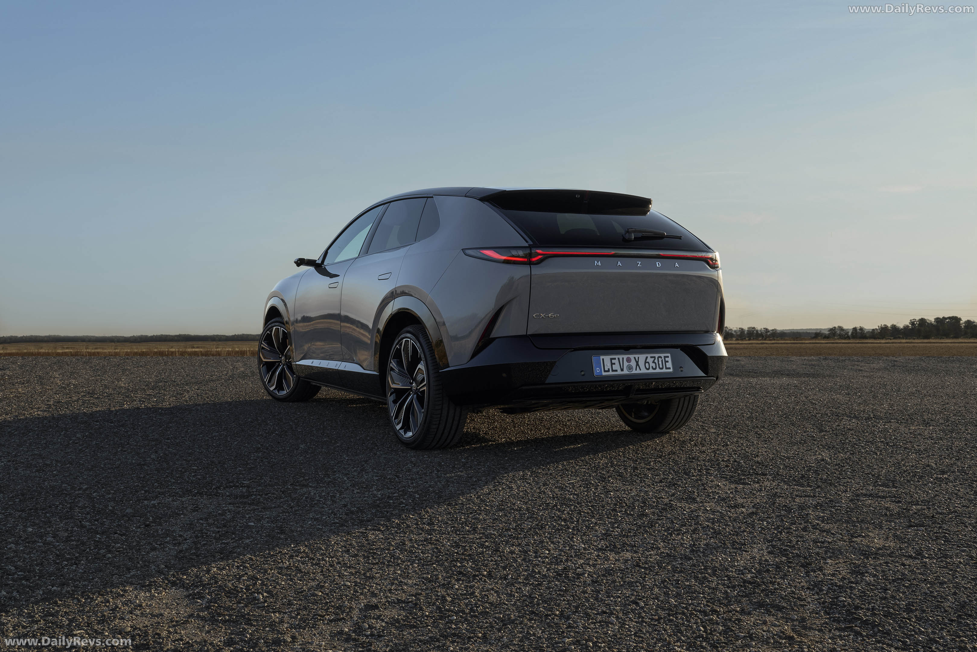 2027 Mazda CX-6e Aero Grey Rear View