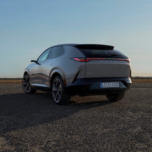 2027 Mazda CX-6e Aero Grey Rear View