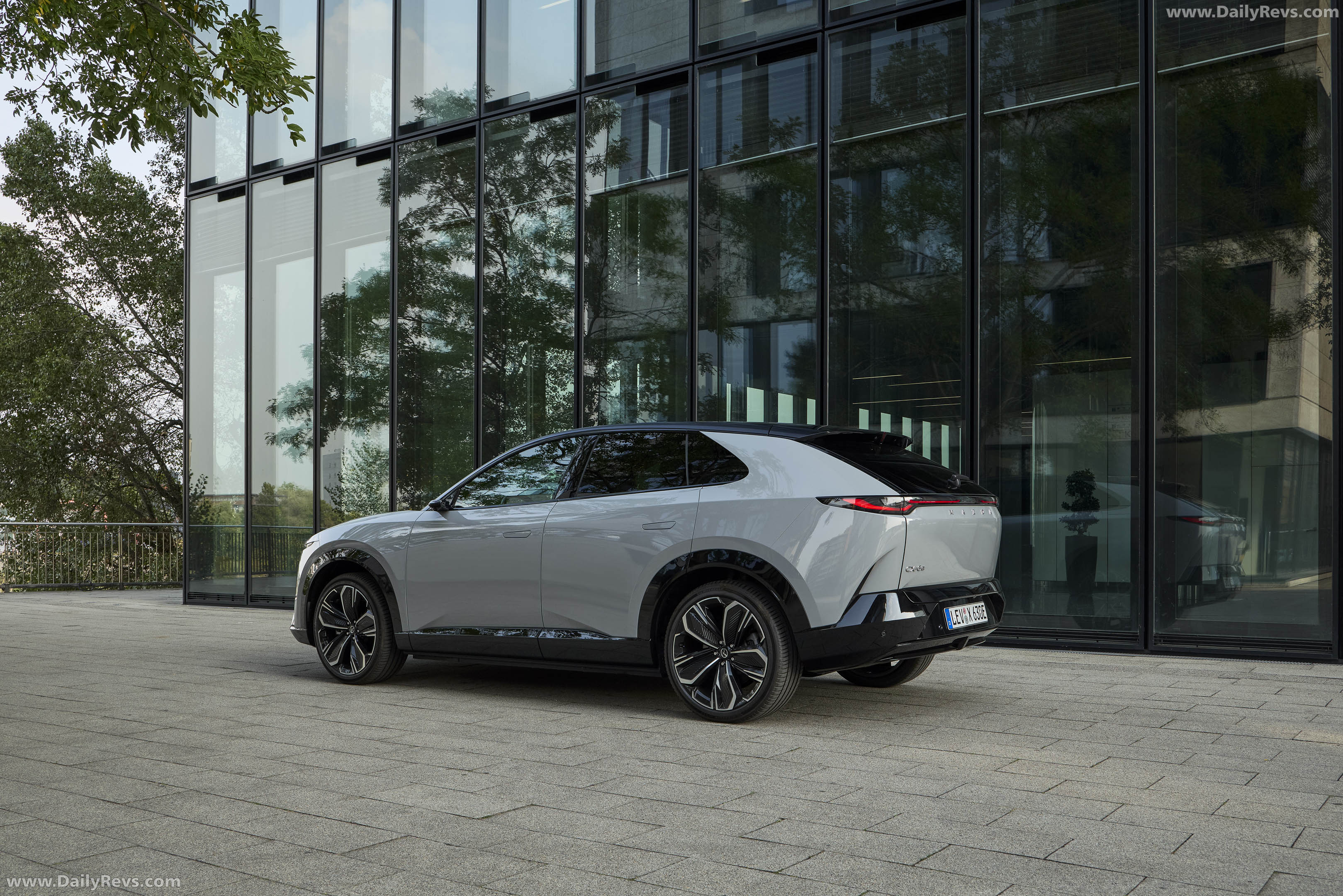 2027 Mazda CX-6e Aero Grey Rear View