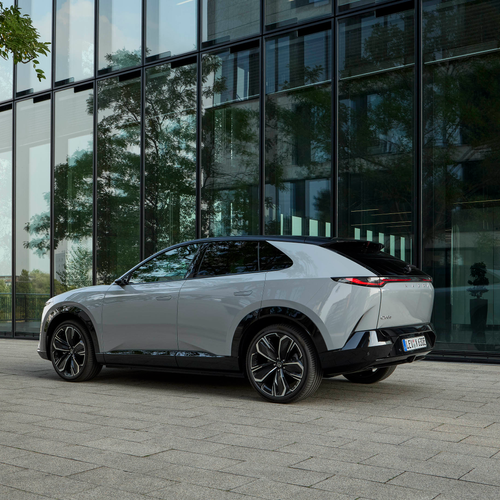 2027 Mazda CX-6e Aero Grey Rear View
