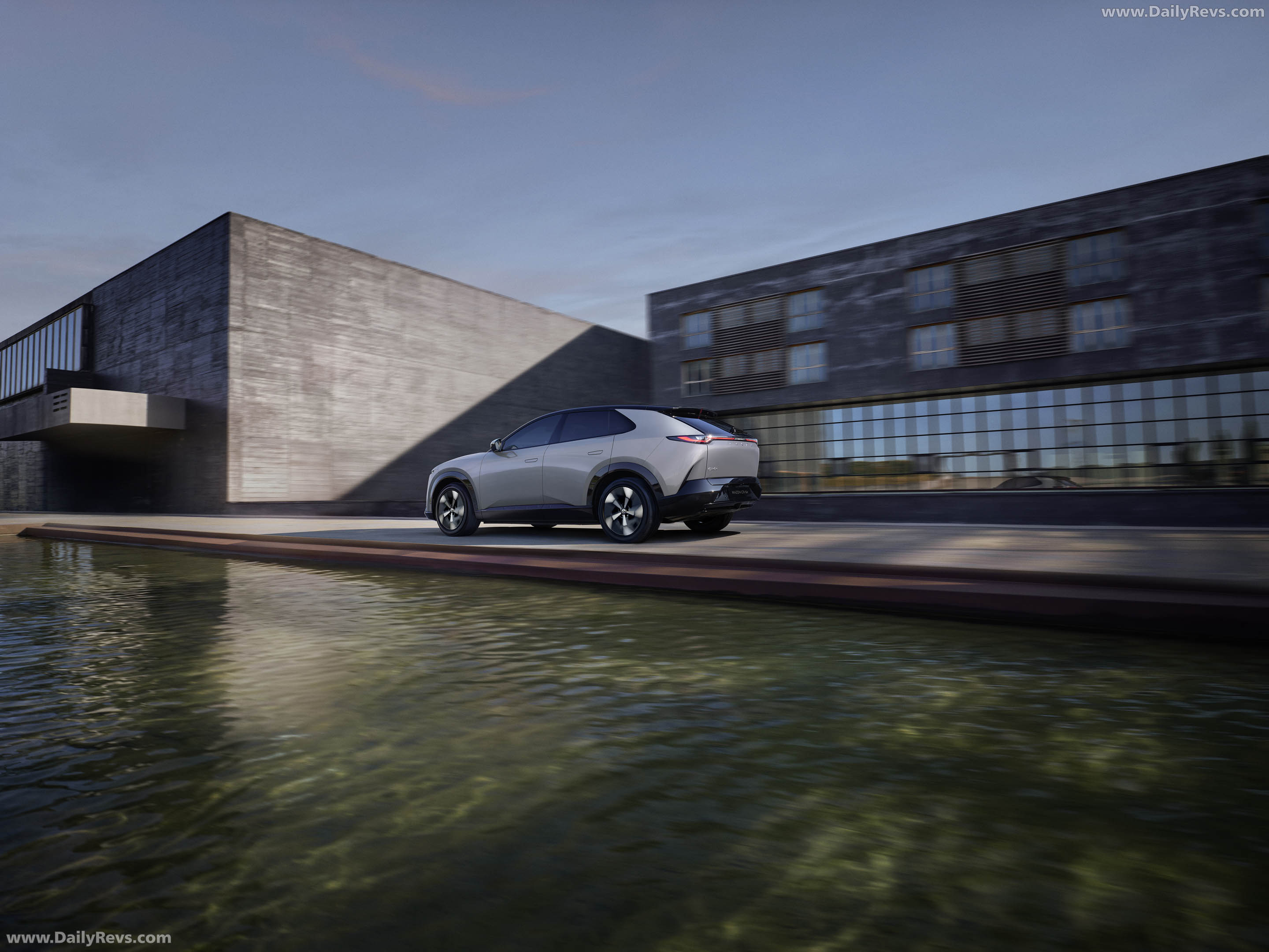 2027 Mazda CX-6e Aero Grey Rear View