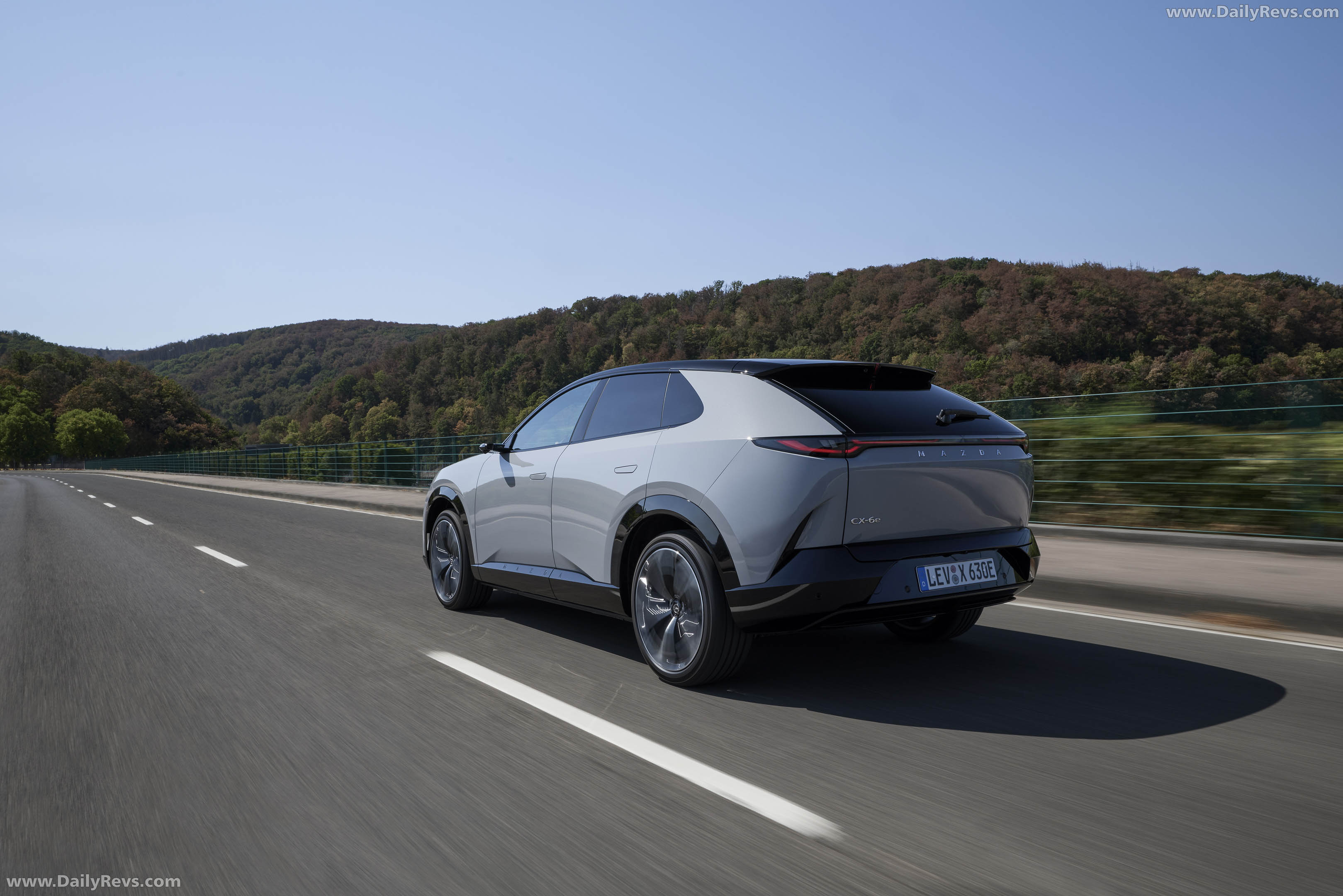 2027 Mazda CX-6e Aero Grey Rear View