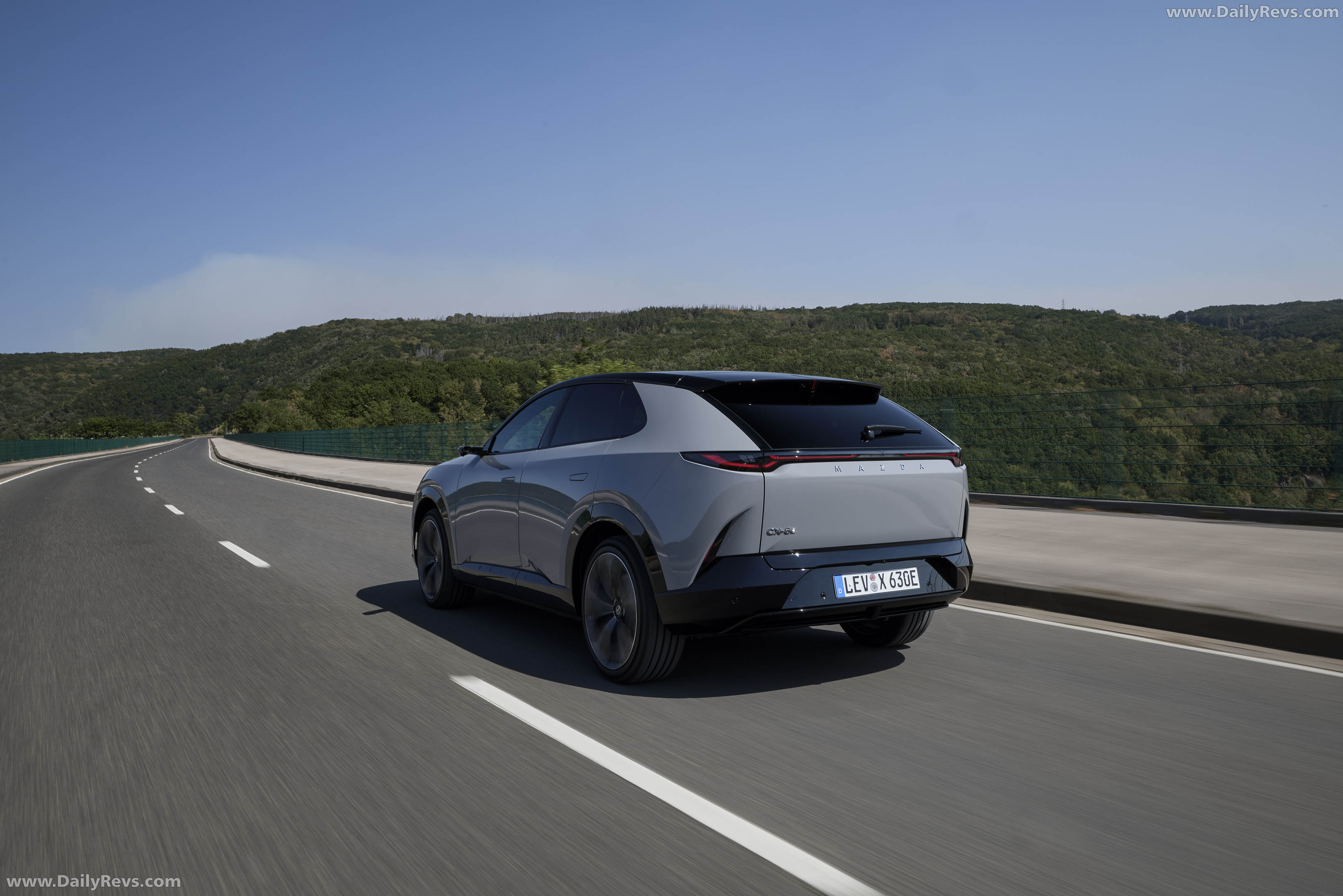 2027 Mazda CX-6e Aero Grey Rear View
