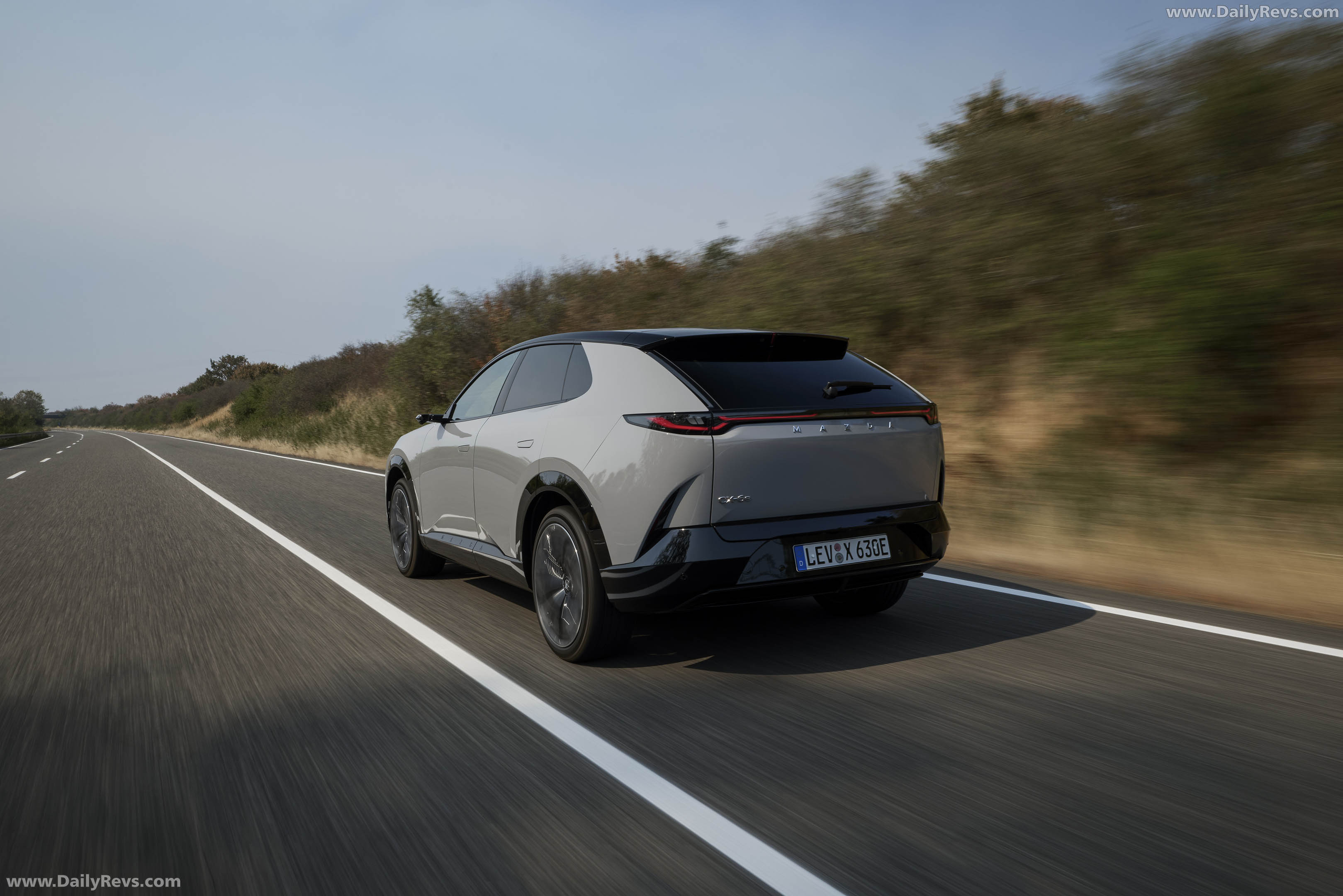 2027 Mazda CX-6e Aero Grey Rear View