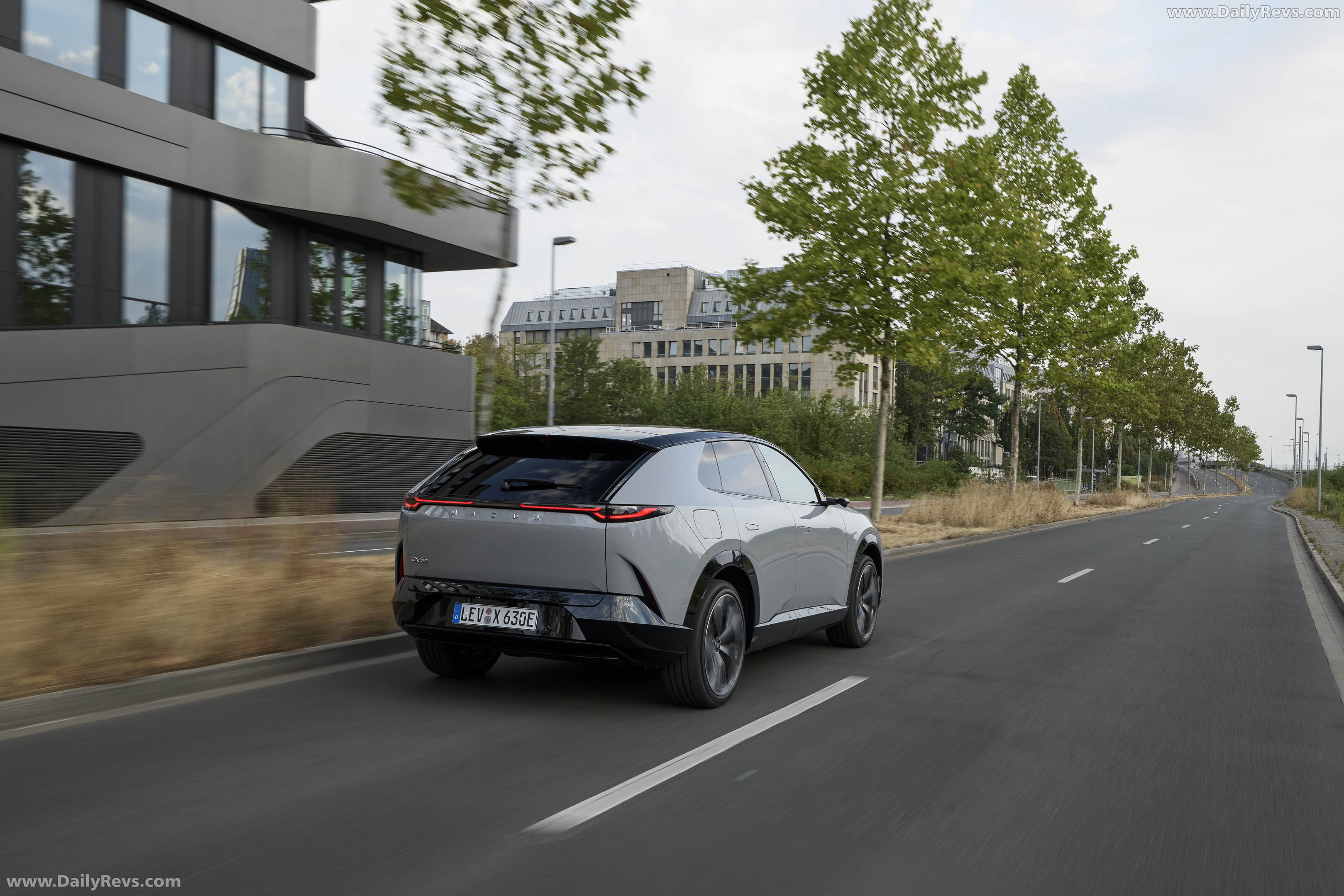 2027 Mazda CX-6e Aero Grey Rear View