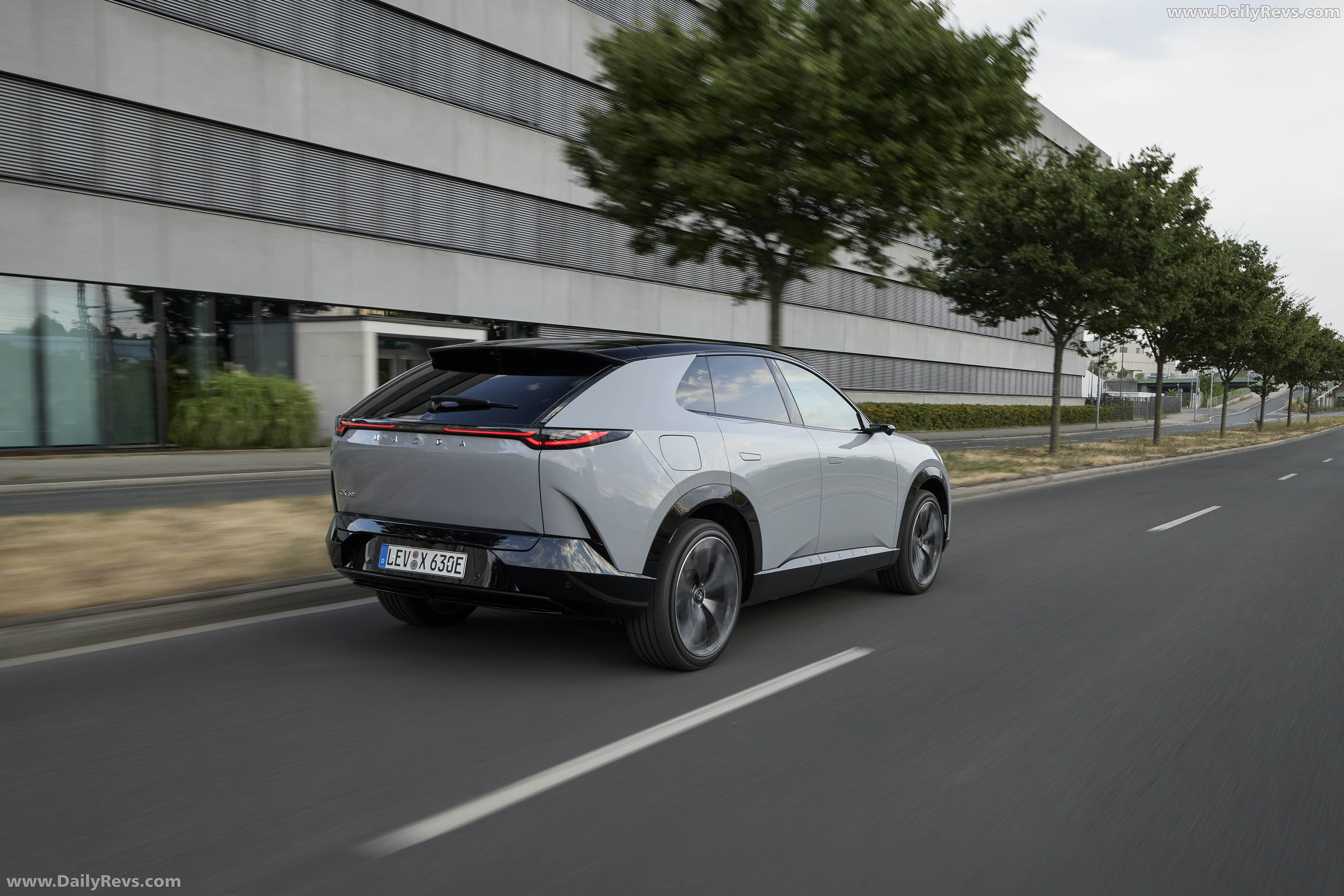 2027 Mazda CX-6e Aero Grey Rear View