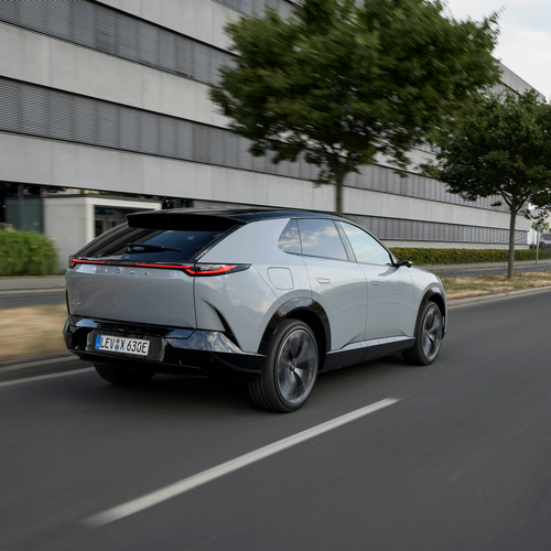 2027 Mazda CX-6e Aero Grey Rear View