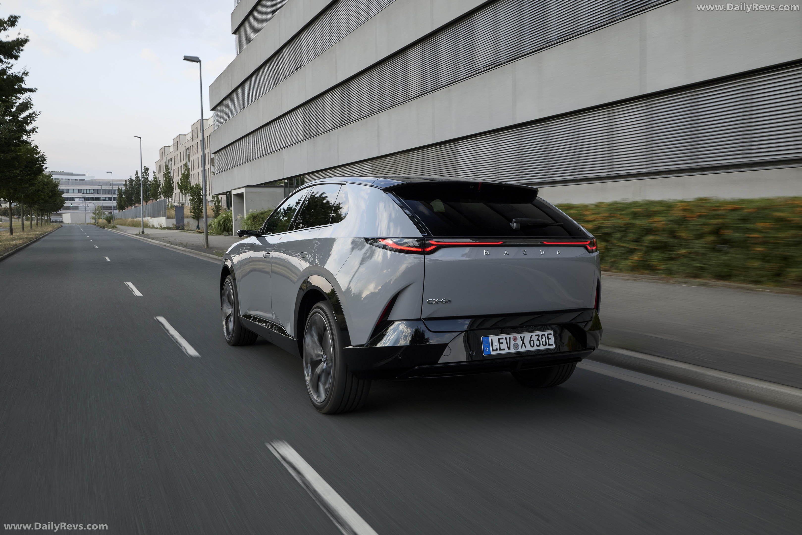 2027 Mazda CX-6e Aero Grey Rear View